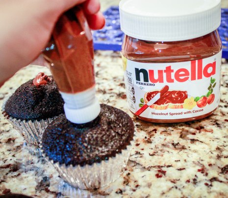 Dark Chocolate Nutella Cupcakes-3