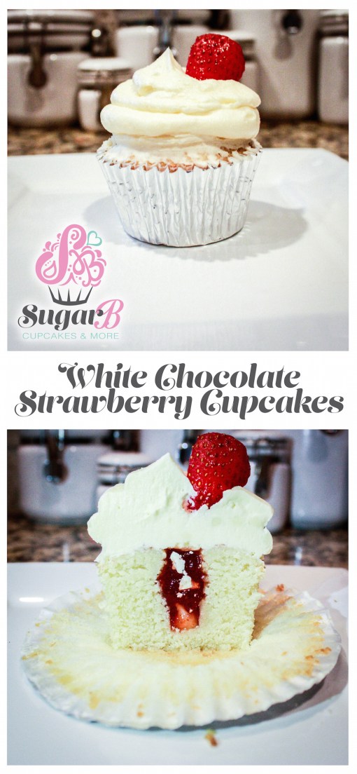 White Chocolate Strawberry Cupcakes-1
