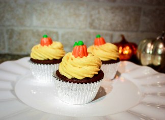 Chocolate Pumpkin Cupcakes-5