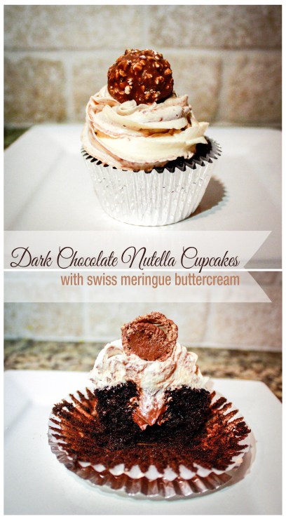 Dark Chocolate Nutella Cupcakes-6